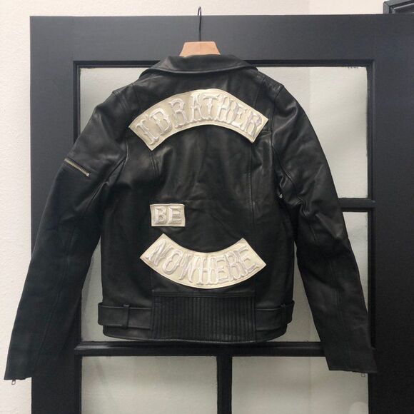 New UNIF Black Leather Jacket - Size S - Picture 5 of 6